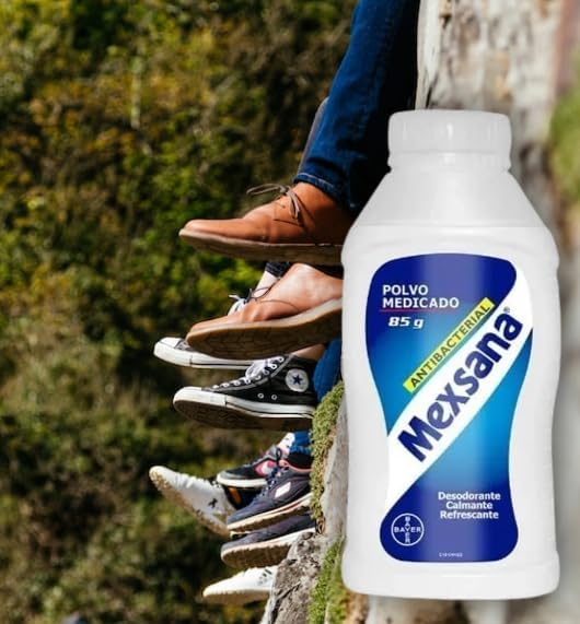 Yahve Mexsana foot powder for odor protection and moisture control in humid weather.