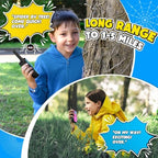 Wishouse two way radios for children displaying the backlit screen and button interface.