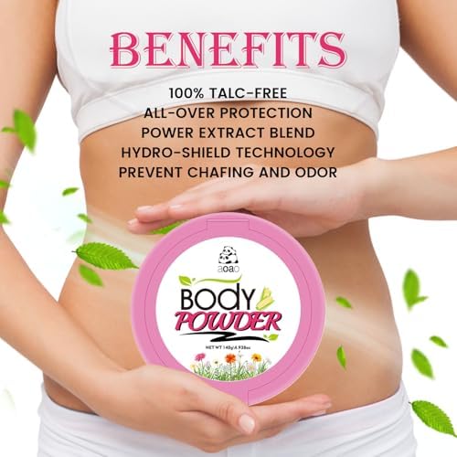 Imported USA body powder for reducing post-shower dampness