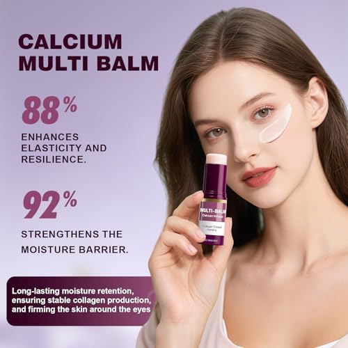 Korean collagen volume multi balm stick application on neck wrinkles