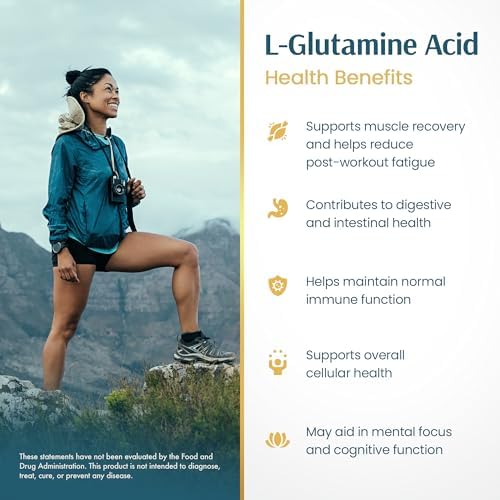 Vykee Nutrition L-glutamine fitness and wellness supplement display