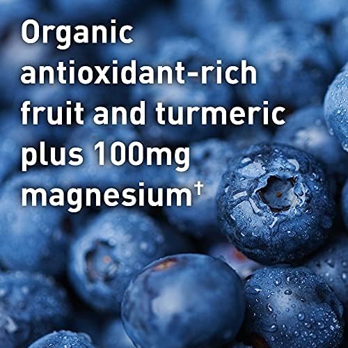 Post workout recovery drink with organic tart cherry turmeric blueberry antioxidant blend