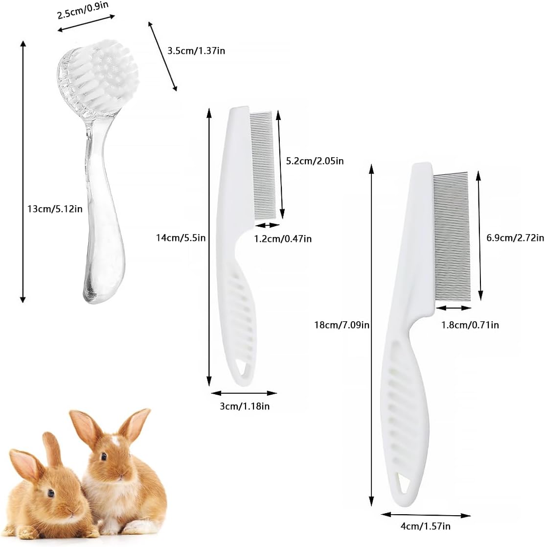 Livaprul small animal bath brush in multiple colors being used for guinea pig grooming.