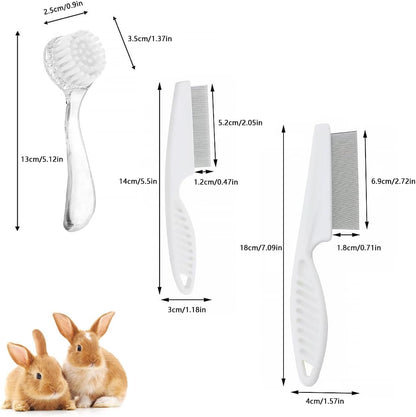 Livaprul small animal bath brush in multiple colors being used for guinea pig grooming.