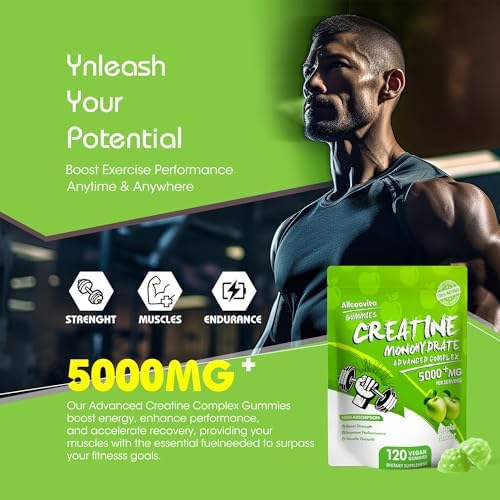 Allcoovita muscle strength supplement pouch back view with ingredients