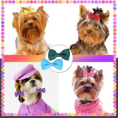 Variety of pastel color hair bows for cats and puppies