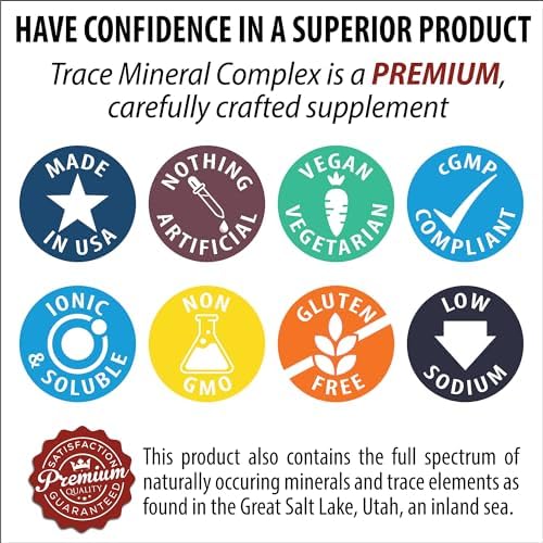 Authentic USA imported liquid mineral complex formula from Utah's Great Salt Lake showing supplement facts