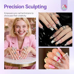 Professional nail technician using Saviland 3D gel pen