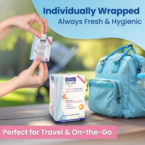USA imported Dr. Fischer baby eye care wipes for sensitive skin protection