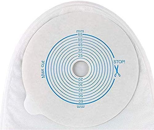 CLCMS drainable ostomy pouch highlighting the lightweight non woven fabric and integrated activated carbon filter