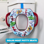 Removable Marvel potty seat holder showcasing sturdy plastic construction.