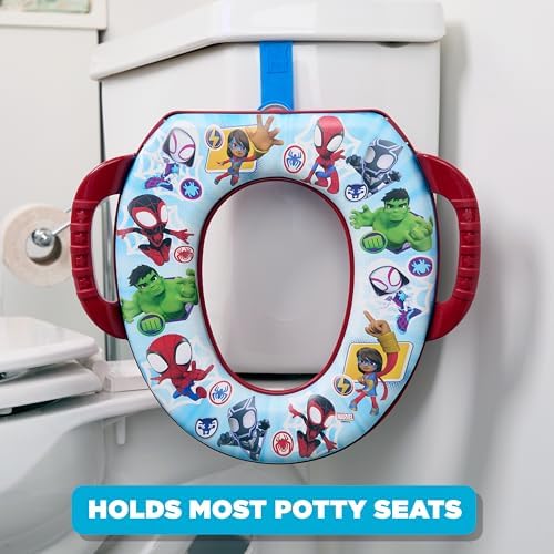 Removable Marvel potty seat holder showcasing sturdy plastic construction.