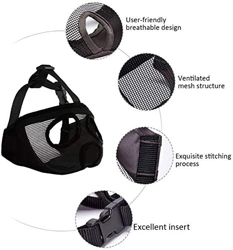 Adjustable nylon strap and quick release buckle on premium dog muzzle