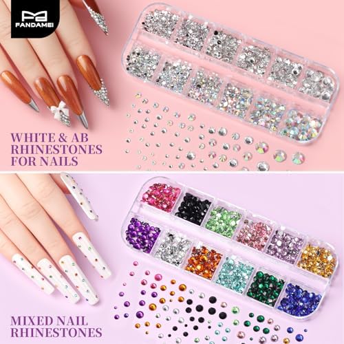 Close up of Fandamei nail art liner brushes for intricate design