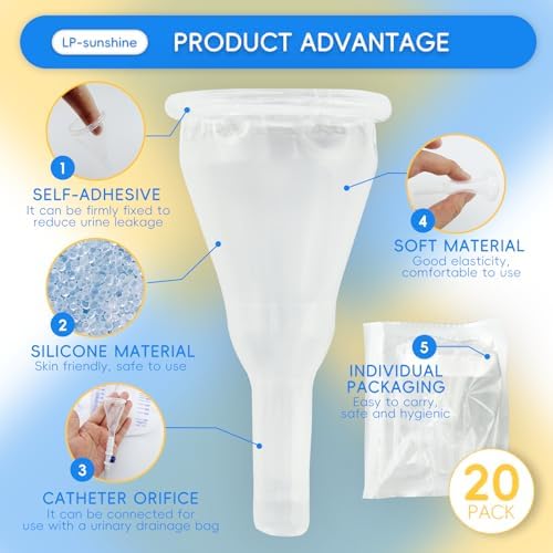 Close up of gel extended adhesive on condom catheter