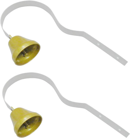 Installation hardware for metal pet potty training bell