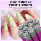 Beetles nail art tools with clean up brush and palette holder