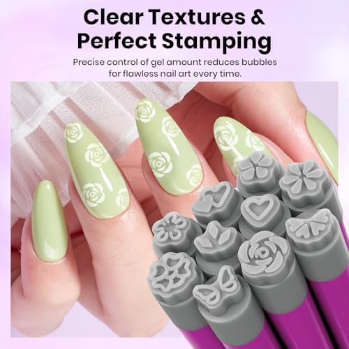 Beetles nail art tools with clean up brush and palette holder