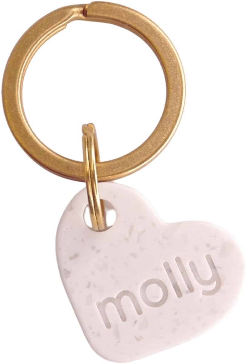 Onoma imported modern pet identification tag showing reverse phone number space.