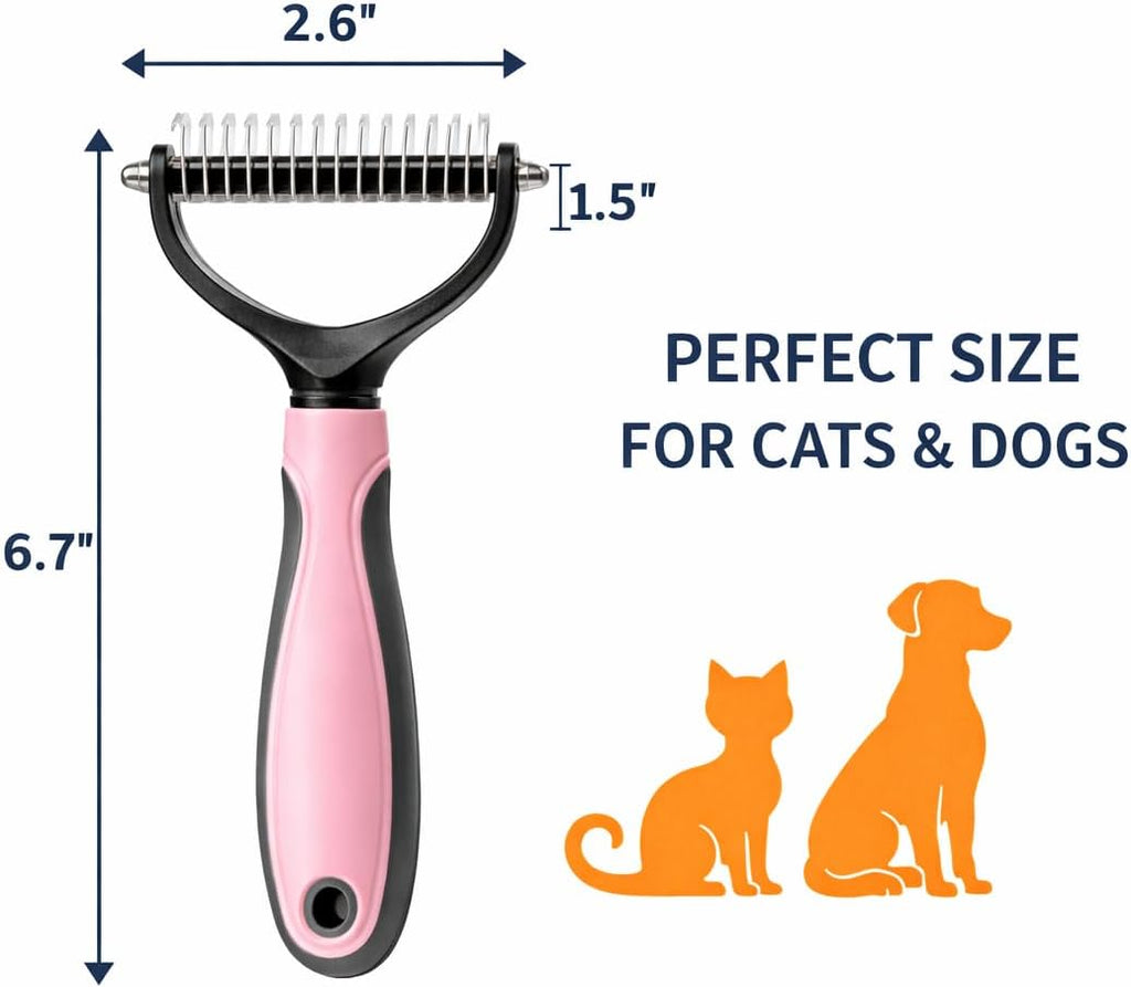 Double-sided stainless steel teeth of the grooming tool