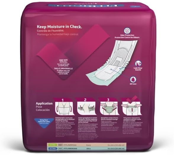 Medline FitRight plus heavy liners demonstrating the 4D core feature