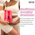 Back label of Salt.xo Seedless Yoni Gel showing usage instructions and details.