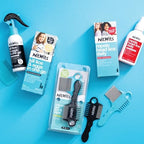 Side view of NitWits 120ml spray bottle for kids and adults hair care.