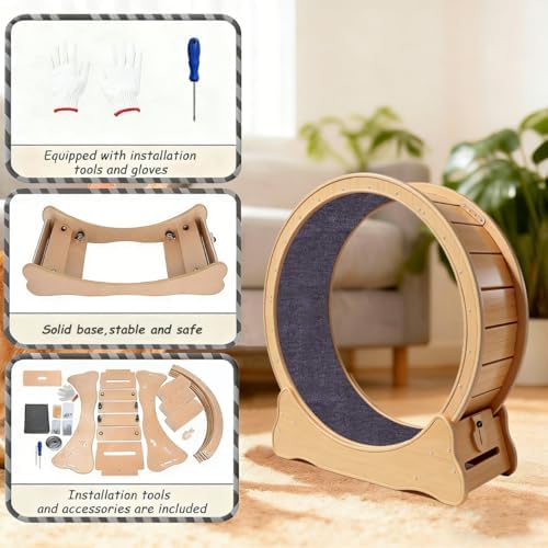 ZooVibe premium cat treadmill setup guide and included installation tools