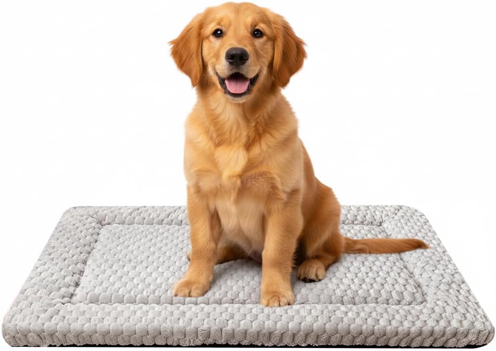 Dog Bed Mat, Reversible Dog Crate Pad for Small Medium Dogs & Cats, Soft Washable Kennel Mat with Non-Slip Bottom, Lightweight Pet Bed for Crate, Cage, Home and Travel(Pink, 30" L*20" W*1.5" Th) - Image 10