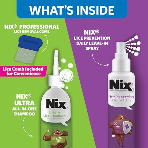 Nix daily lice prevention leave in spray bottle