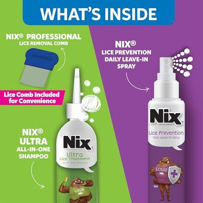 Nix daily lice prevention leave in spray bottle
