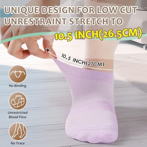 Bulinlulu bamboo viscose white socks for neuropathy and edema relief