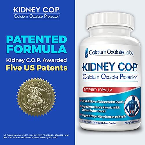 Kidney C.O.P. bottle with 120 capsules count clearly visible