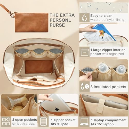 Miss Fong leather diaper bag with adjustable shoulder strap