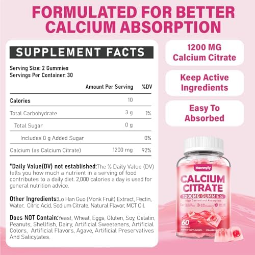 Maennyliy strawberry flavor calcium gummies texture and shape