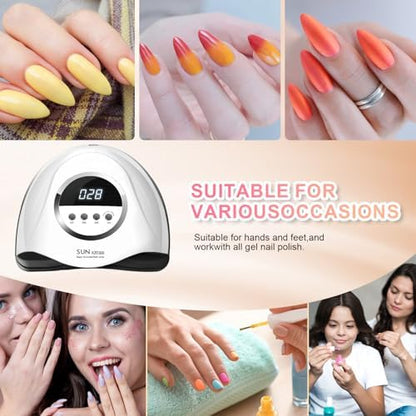 Beenle nail lamp packaging and included power adapter