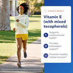 Pure Encapsulations Vitamin E supplement bottle back nutritional label view