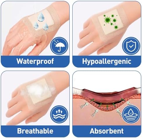 AZEN hypoallergenic sterile silicone bandage showcasing the gentle skin contact layer.