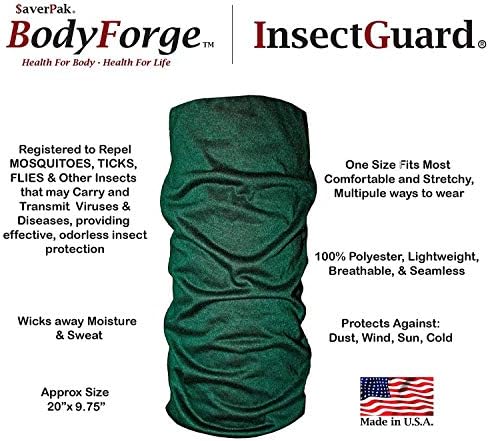 SaverPak BodyForge insect repellent tube bandanna folded