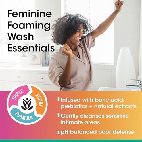 vH Essentials Boric Acid and Prebiotics Foaming Wash for pH balance and odor control