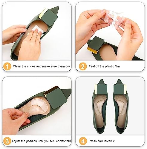 UrChoice gel arch support being applied to a casual leather shoe.