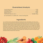 Nutritional information and ingredient details on package back