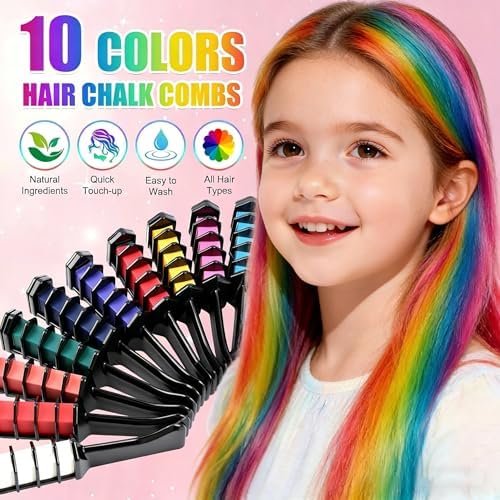 Vibrant temporary hair chalk combs set for creative hairstyles