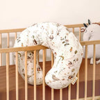 Stretchy fabric of Grssder nursing pillow cover being applied to a pillow