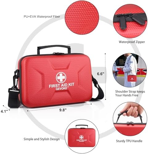 Gevoke waterproof emergency supplies case with high quality zippers