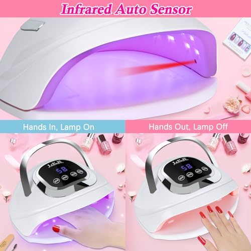 Wisdompark automatic sensor nail lamp with a hand inserted demonstrating the smart infrared start