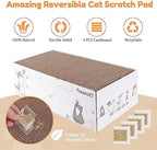 PatiencET reversible corrugated scratching board close up emphasizing the dense eco friendly honeycomb texture safe for pet claws.