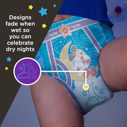 Authentic Pull-Ups boys overnight training pants displaying targeted absorbency features