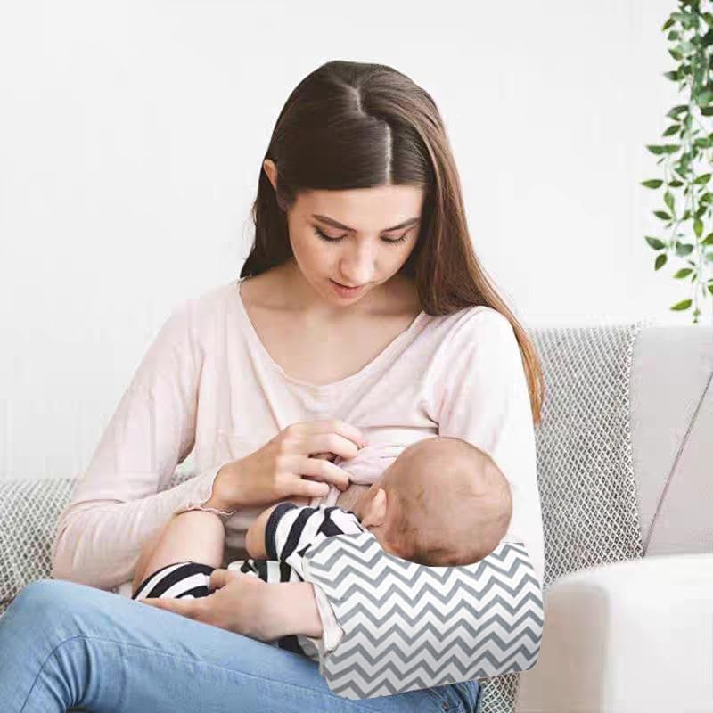 Mkxpwmks baby nursing pillow showing arm support feature