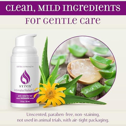 Syren 4 percent lidocaine gel for vulvodynia and intimate pain relief